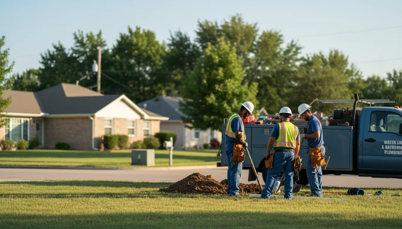 Residential water line and bathroom plumbing service in Mcguffey, OH